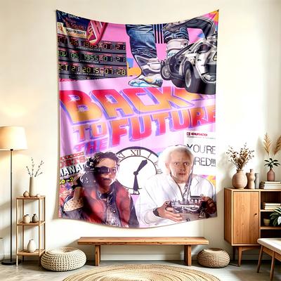 Zurück in die Zukunft (5) Wandteppich Geeignet Für Die Dekoration Von Häusern Wohnheimen Und Schlafzimmern Weich Anzufassen Und Ein Perfektes Geschenk Für Freunde Und Familie