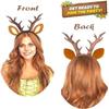 Festive Reindeer Antler Headband Set Includes Decorative Stickers Comfortable Cloth For Kids Adults Christmas Event