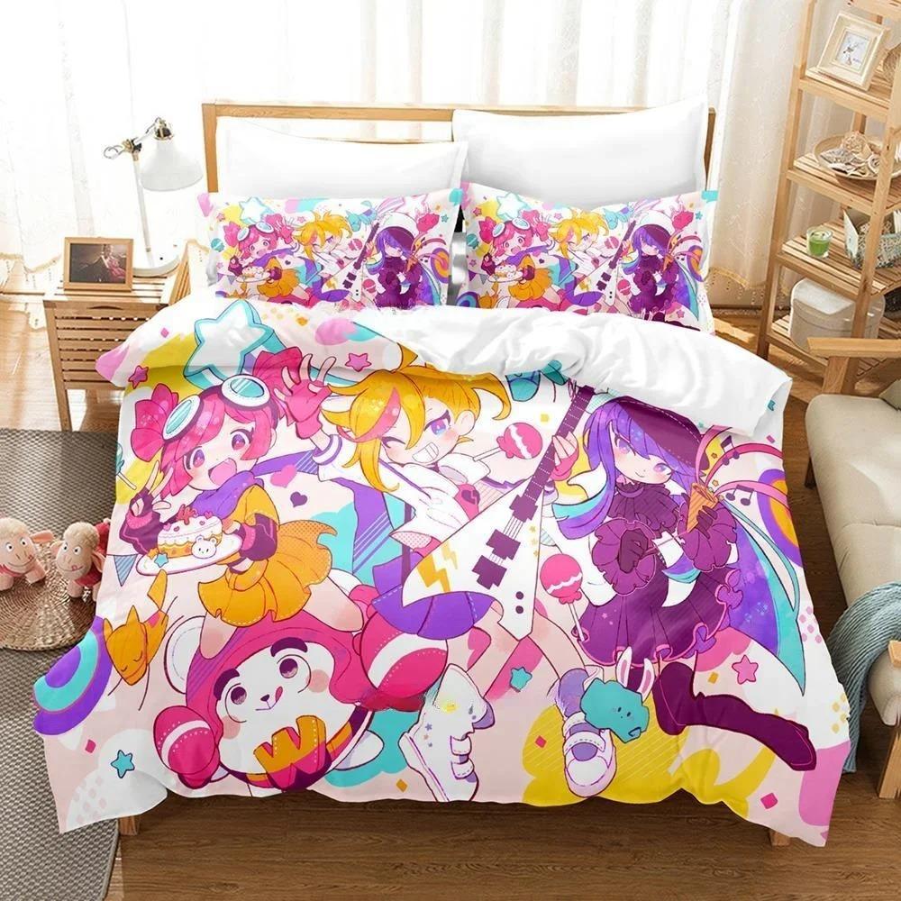 

Fashion 3D Print Music Game Muse Dash Bedding Set Single Twin Full Queen King Size Bed Set Adult Kid Bedroom Duvet cover Sets 70x133cm 2pcs