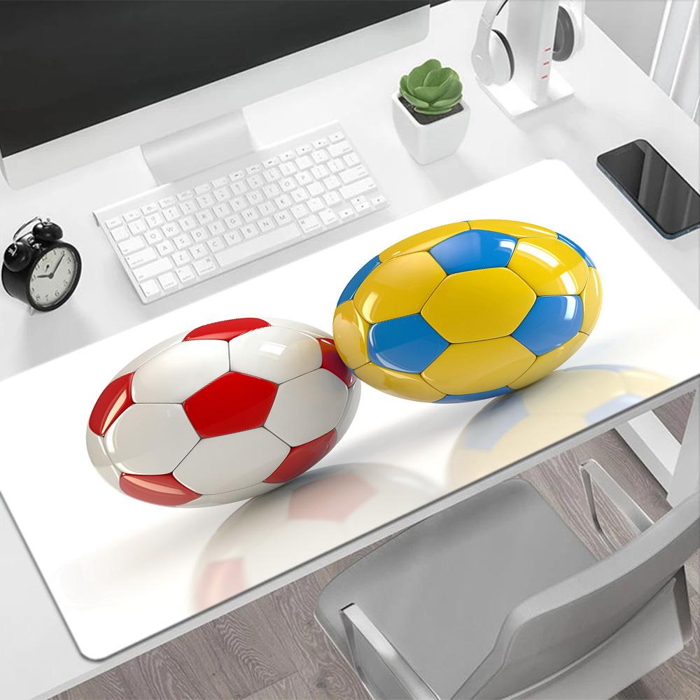 Soccer Ball Field Large Mouse Pad Keyboard Mat Desktop Mouse Pad Non-Slip Rubber Base Office Desk Accessory