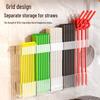 Plastic Straw Holder - Kitchen Countertop and Tableware Organizer