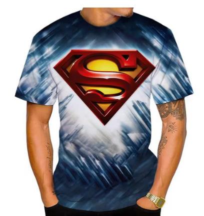 Summer Fashion Cool Superhero 3D Printed Men's T-Shirt Neutral Casual Retro Short Sleeve