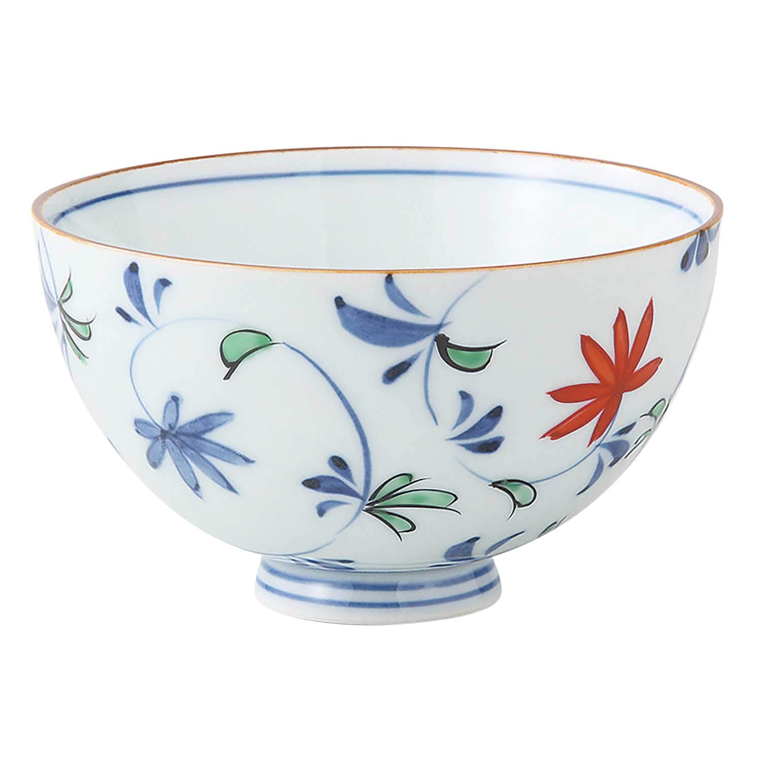 

Hasami rice dyed brocade arabesque 300455 ware, Koshogama, bowl, 11cm, two-tone pattern, белый