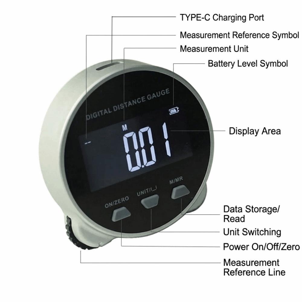 High Accuracy Digital Rangefinder Portable Distance Meter Electronic Tape Measure Length Measuring