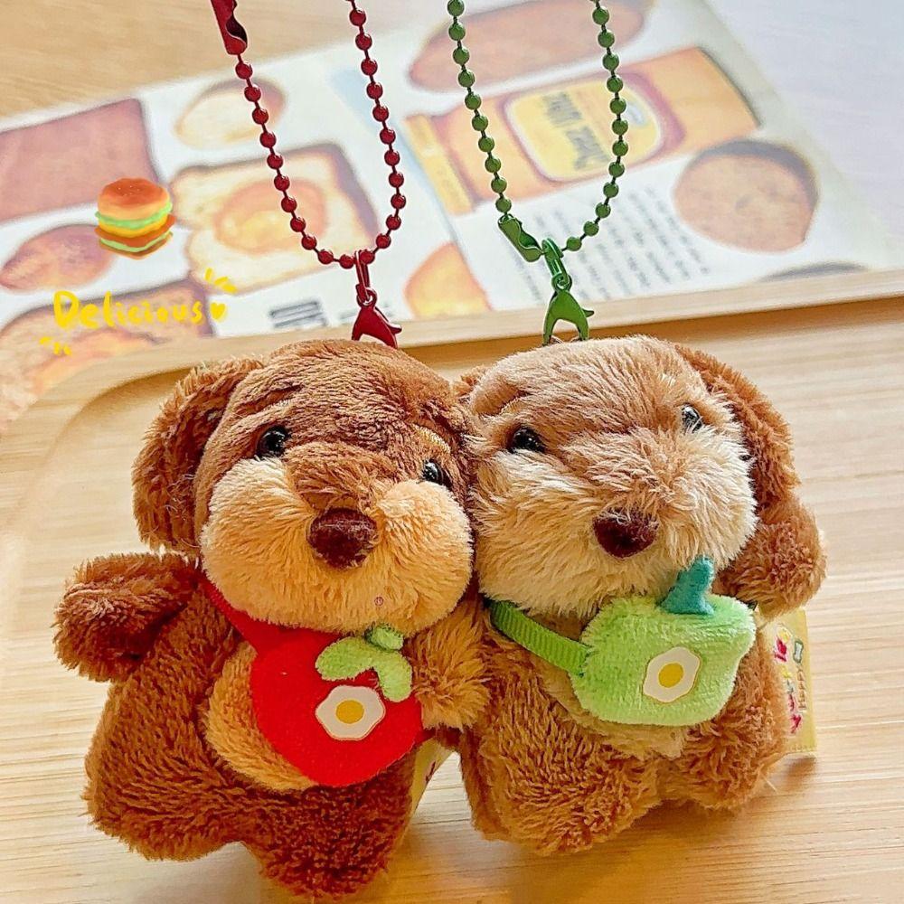 Little Dog Design Cartoon Puppy Plush Keyring Puppy Backpack Pendant Daily Decoration