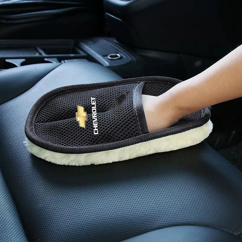 Car Wash Glove Wool Soft Polish Cleaning Brush Tools For Chevrolet Bolt Spark Tahoe Z71 Aveo Impala Lacetti Malibu Sail SS Cruze