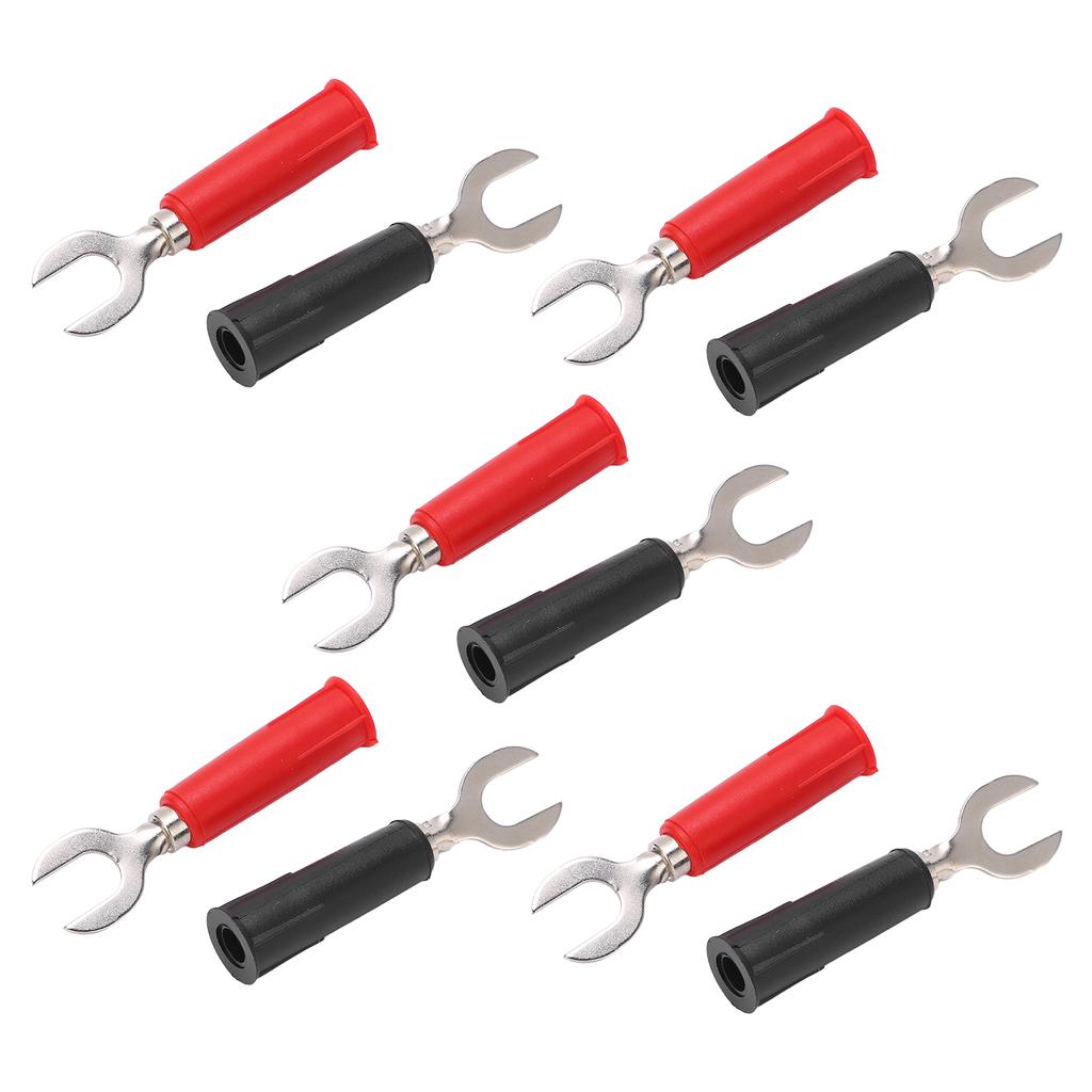 10Pcs J.20019 6mm U Shaped Plug High Pressure Resistant U Type to Banana Plug Adapter with 4mm Jack