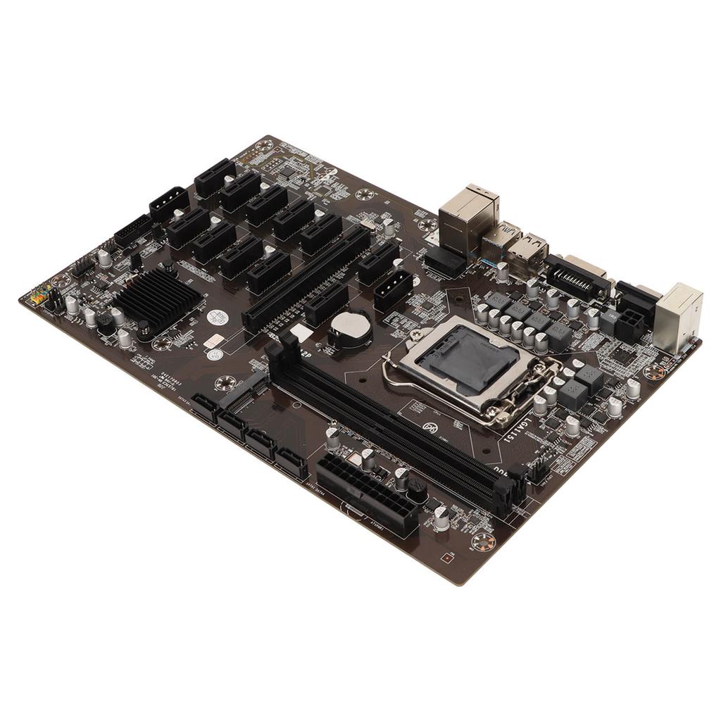 Mining Mainboard Support 12 PCIE Ports 2 DDR4 DIMM LGA1151 4 SATA3.0 Maximum Support 16G PC Motherboard for Desktop