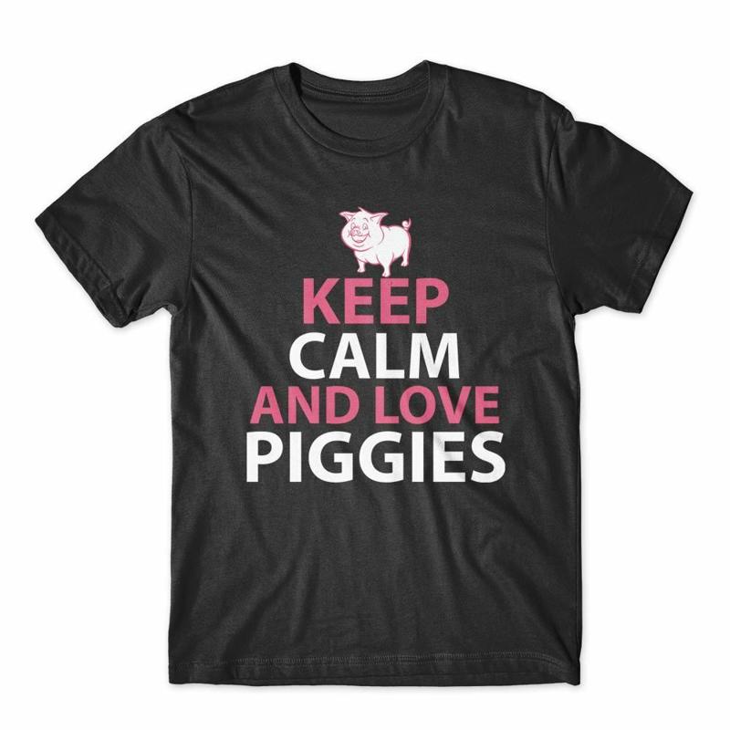 Keep Calm And Love Piggies T Shirt 100 Cotton Premium