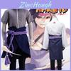 Traje de Cosplay Naruto Uchiha Sasuke Deluxe com Zíper para Halloween Role Play