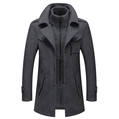 Pánské bundy Zima Podzim Dlouhý Kabát odolný proti větru Móda Podnikání Ležérní Silná bunda Slim Fit Streetwear Mužský kabát