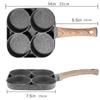 Medical Stone Four-hole Fried Egg Pot Household Non-stick Flat Bottom Egg Dumpling Pot Breakfast Eggs Hamburger Frying Pot Tools