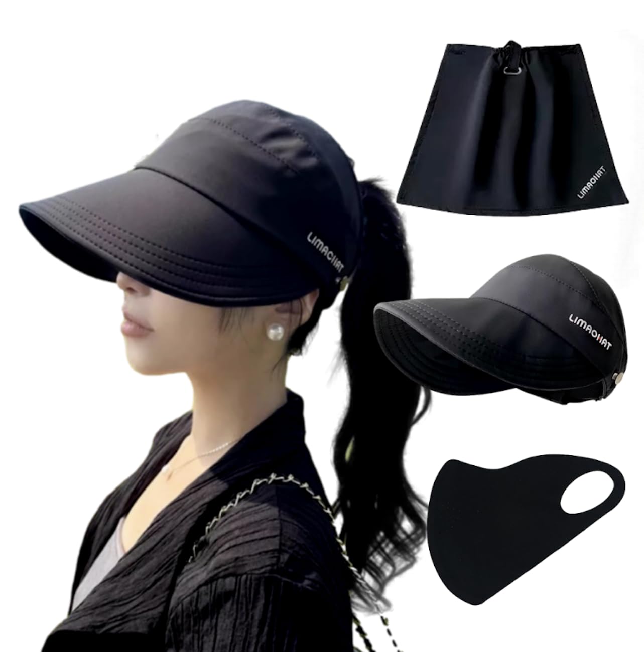 

Солнцезащитный козырек широкая шляпа с защитой от солнца УФ тепла маленькое лицо солнцезащитный козырек для лета [Электрический цирк] козырек, шляпа, поля, маска, защита, солнечный ожог, защита, чёрный