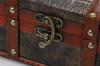 r_planning Antique Retro Wooden Box with Embossed Pu Rivets and Decorative Trinket Box