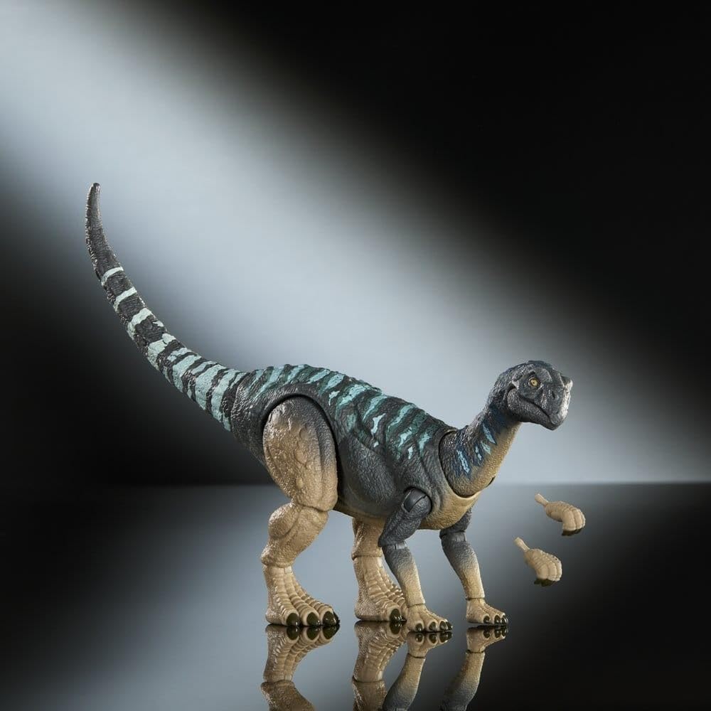 Mattel Jurassic World Hammond Collection Mussaurus Dinosaur Figure for Dinosaur 19cm in Ages 8 and JKM89 Kids, Toy, Approx. Length, Up, Blue,