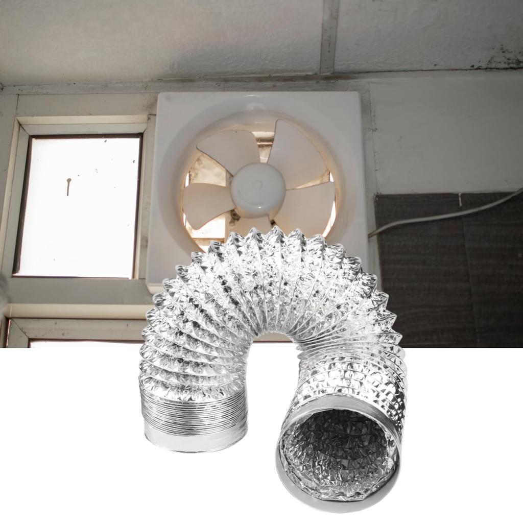 SLMYCAO Exhaust Duct Hose, Aluminum Telescopic Exhaust Hose, For Ventilation, Exhaust, Diameter 3.9 inches