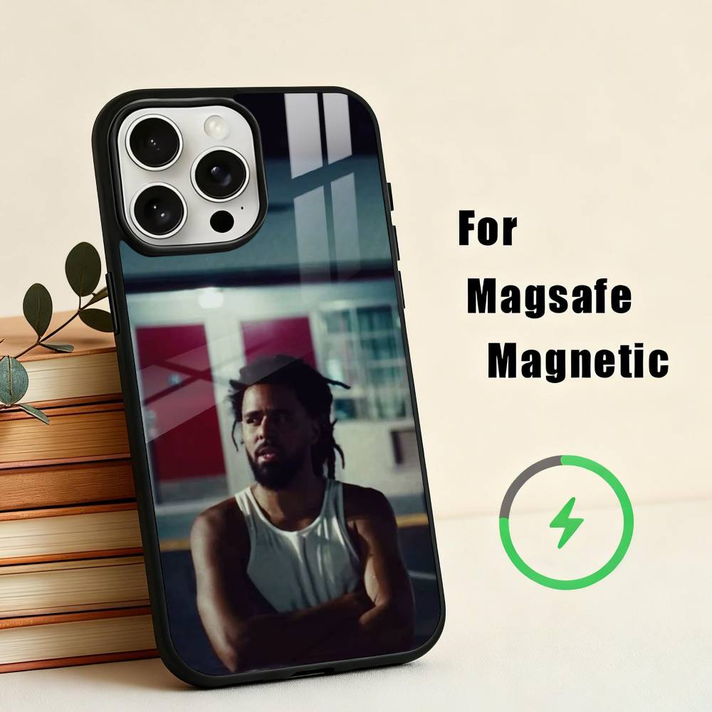 Rapper Singer J-J C-Cole-E  Phone Case For iPhone17,16,15,14,13,12,11 Plus,For Magnetic Wireless Charge Cover