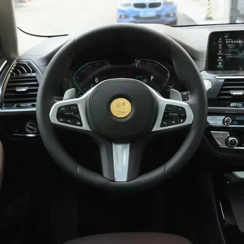 1pcs 52mm 58mm Car Steering Wheel Sticker Auto Interior For Mercedes Benz AMG W212 W213 W205 W177 V177 W247 W176 GLA GLC W166