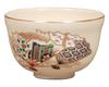 Miyachi Eikou Matcha Diameter X Height Ninsei Imperial Carriage Paper Box Bowl, White, Size 12.4cm 7.8cm, Design,
