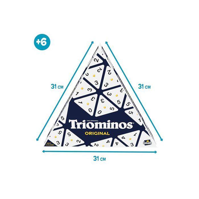 Board Game Triominos - Bizak - Triangular Dominoes - 2 To 4 Players - From 6 Years Old - 30 Min of Play - 56 Tiles