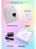 New 220W Rhinestone Smart Induction Nail Lamp with 33 Crystal Beads, Dual Light Source for Fast Nail Curing (White)