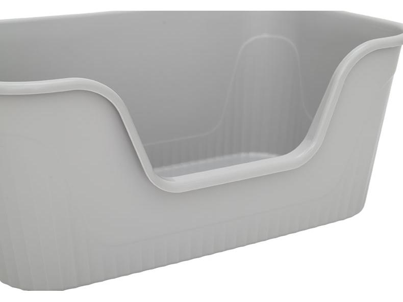 Extra Large Splash-Proof Cat Litter Box with Open Design and Mat for Maine Coon Cats