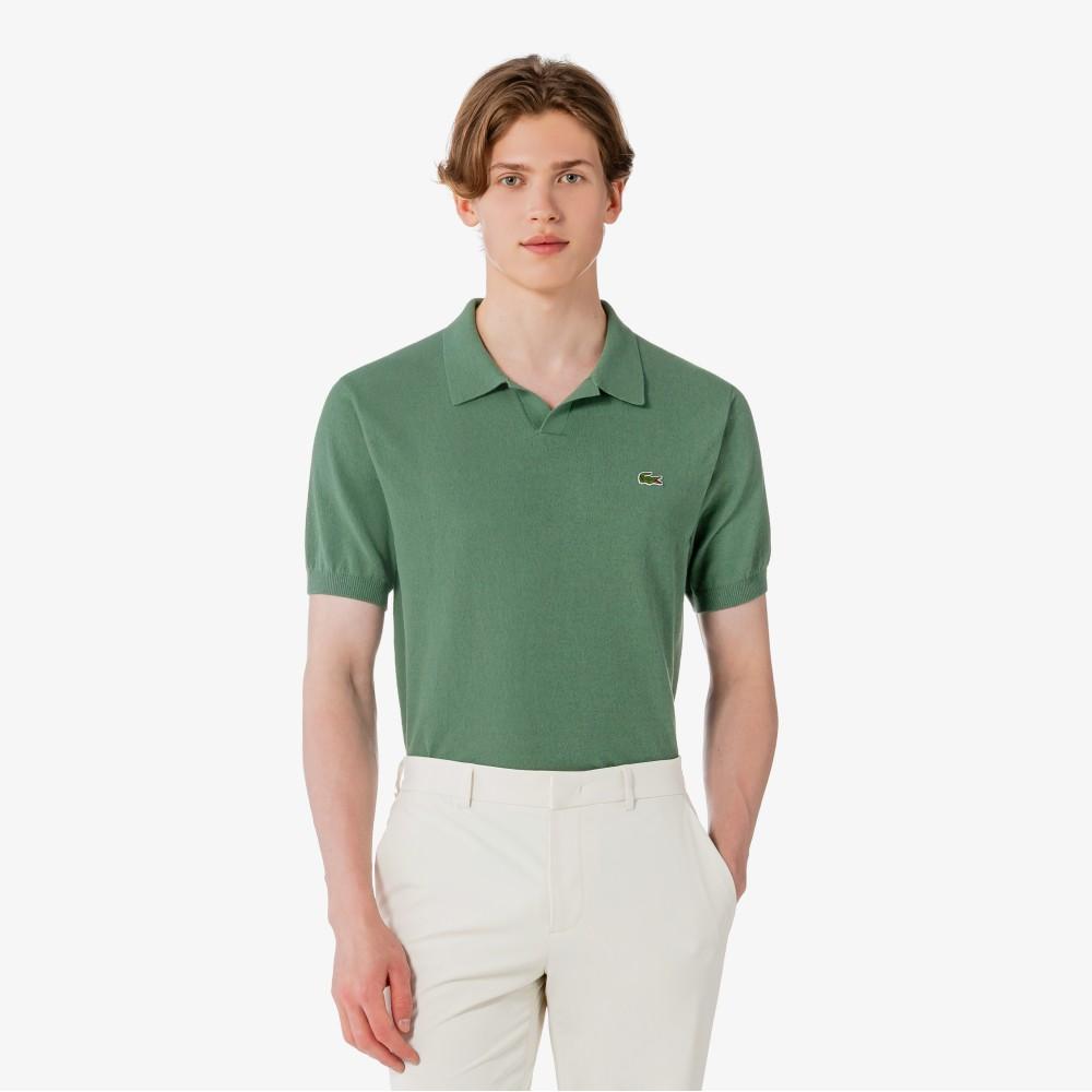 [lacoste] Мужской джемпер-поло с открытым воротником и коротким рукавом из букле PH374E-56G02M 4
