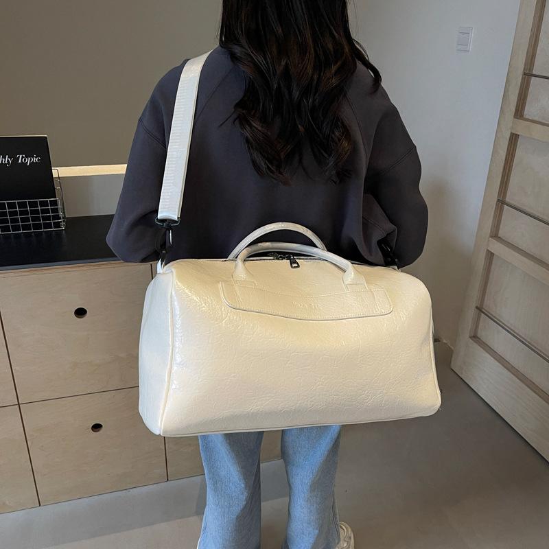 PU Waterproof Dry and Wet Separation Fitness Bag Large Capacity Men and Women's Business Trip Luggage Bag with Shoe Storage Handbag