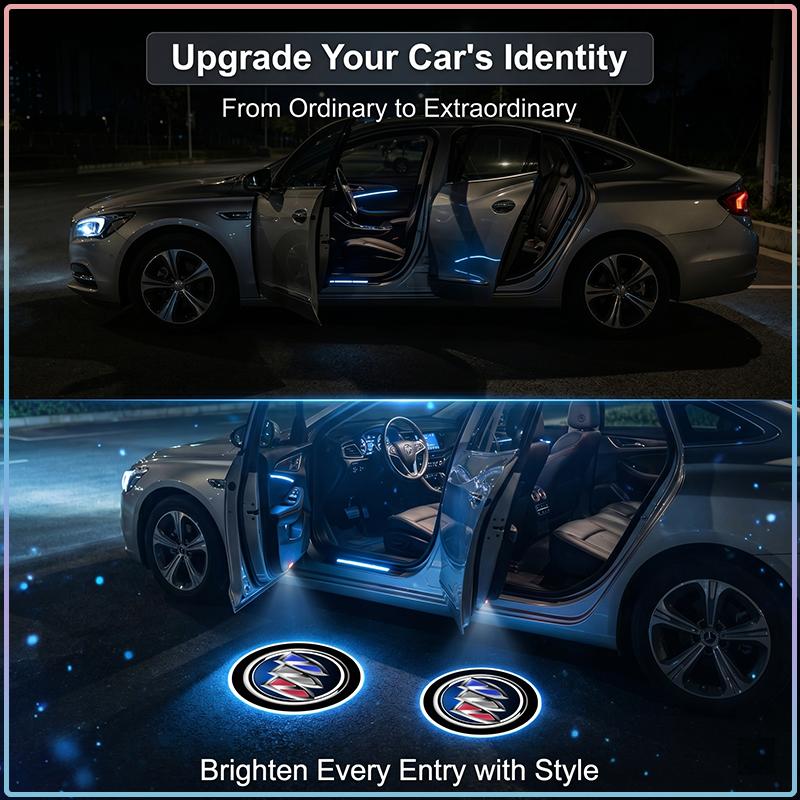 2Pcs/Set Led Car Door Logo Emblem Welcome Light Car Accessories For Buick Regal GS GL6 GL8 Avenir Lacrosse Riviera Envision Lesabre Velite