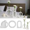 Round Square Arch Vase Resin Mold, 4-Shape Silicone Casting Mold for DIY Hydroponic Planter Decor