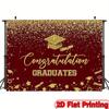 2D Graduation Backdrop Maroon Gold Congrats Graduates Class of Party Decor Banner