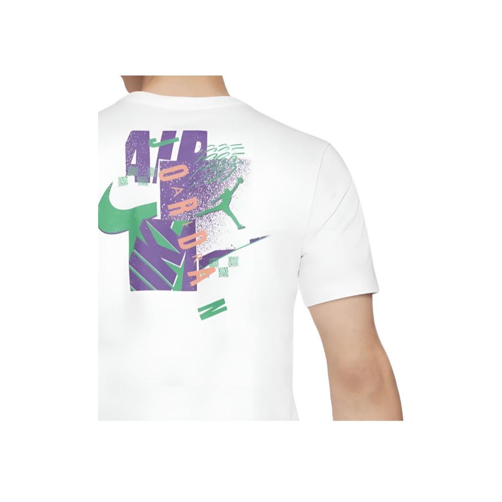Jordan Fun Letter Logo Print Breathable Sports Short Sleeve T-Shirt Men Tops White CZ8391-100