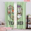 2pcs,2D Plane Printing Creative Curtains On Transfers for Back Versatile Polyester Fabric (without Rod) Decorations Inside Ldeal