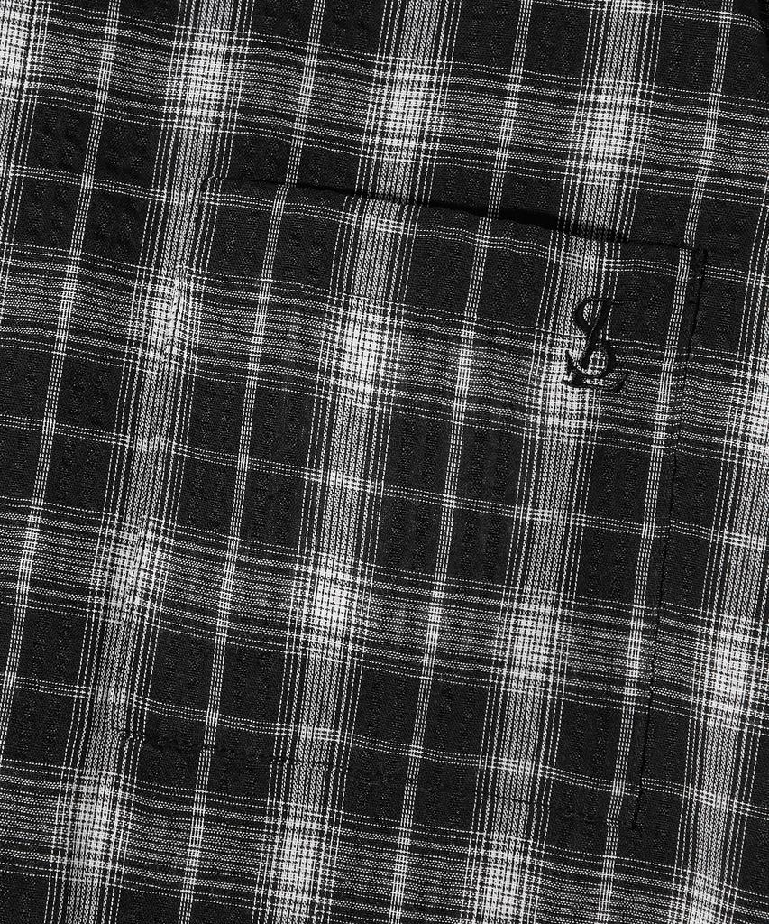 LEMAIN SECOND Check Oversized Short Sleeve Shirt [Black]