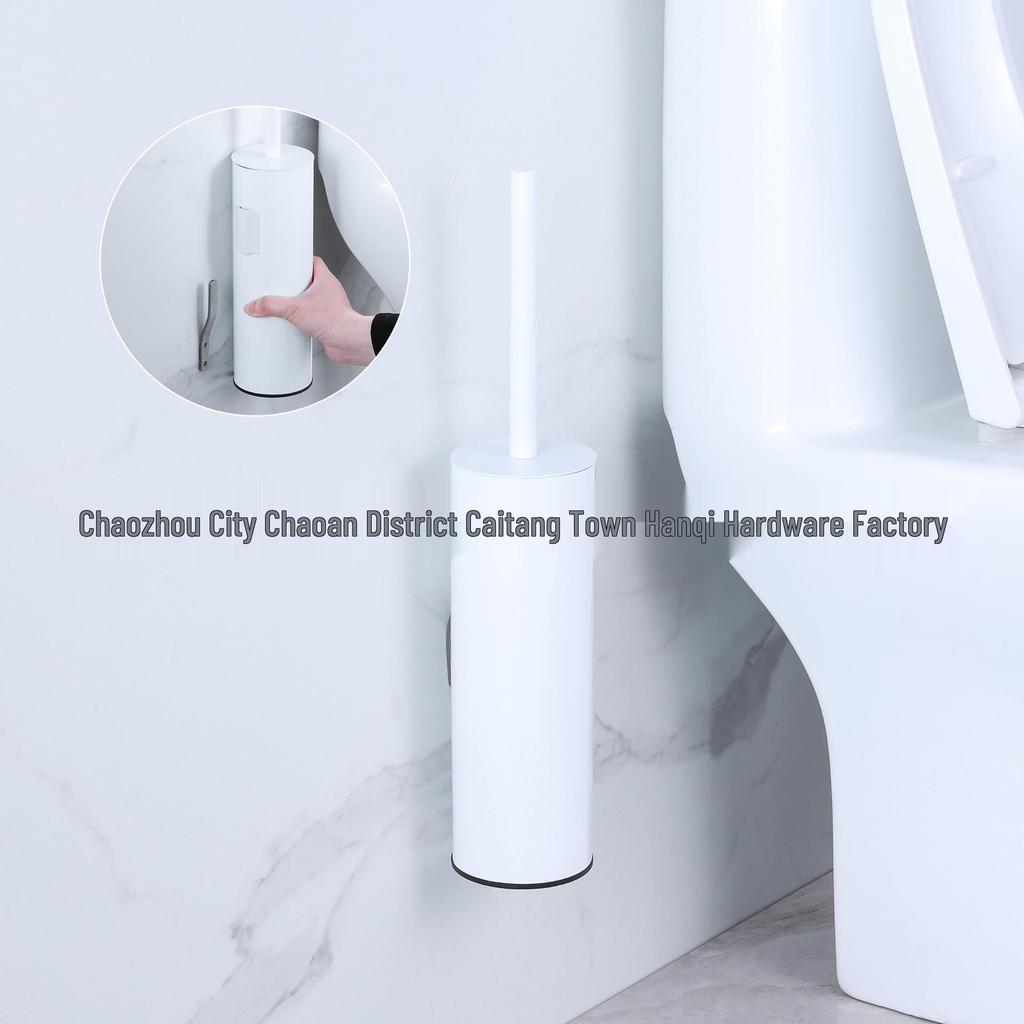 Stainless Steel Toilet Brush, Detachable & Washable, Wall-Mountable & Floor-Standing, Long Handle for Bathroom Use.