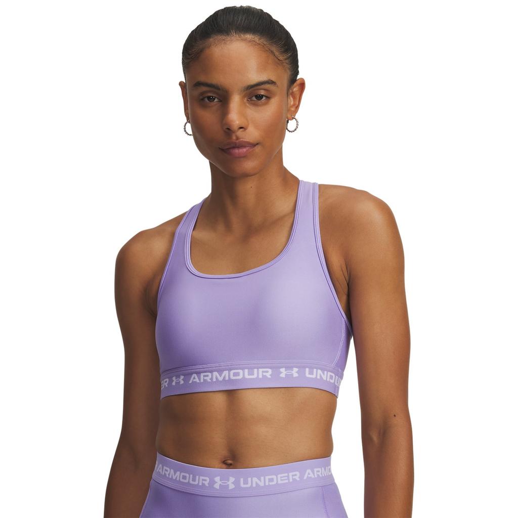 Under Armour Crossback Medium Intensity Training Breathable Comfortable Sports Bra Women Underwear Light-Purple 1361034-538