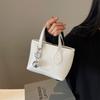 Handheld small bag women's new ins fashion minimalist style shoulder messenger bag oily leather bucket bag
