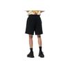 Li Ning Plain Cotton Straight Leg Breathable Sports Casual Shorts Men Shorts Black LKST007-2