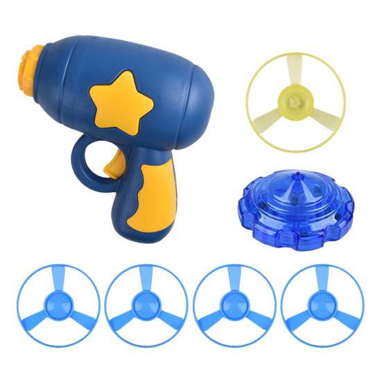 Kočičí hračka LED vystřelovač létajících talířů Hra uvnitř i venku Oslnivá noční sledovací hračka s rotujícím vrtulníkem