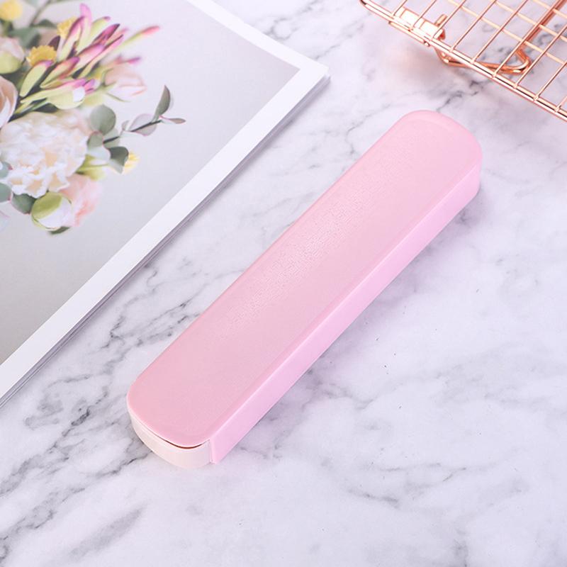 

Столовые приборы Солома Пластиковый Ящик для хранения Палочки для еды Вилка Ложка Выдвижной ящик Портативная посуда для путешествий на открытом воздухе Пустой ящик светло-розовый