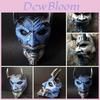 Halloween Dämonenkrieger Hannya Horror Latex Vollgesichtsmaske Cosplay Requisite