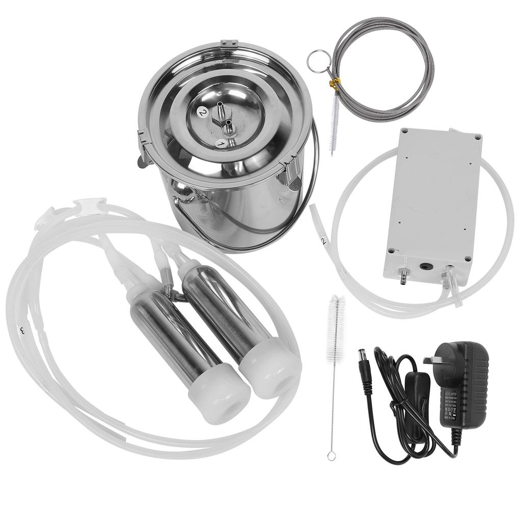 3L Elektrische Melkmaschine Tragbare Impuls-Kuhmelkvorrichtung Maschine 100?240VAU-Stecker