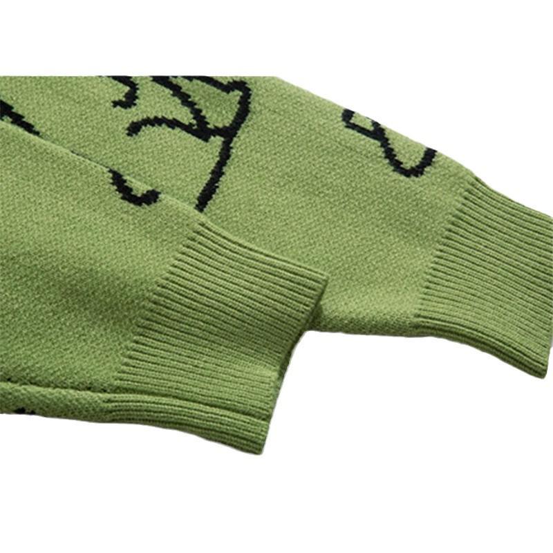 Unisex Dinosaur Knitted Wool Sweater