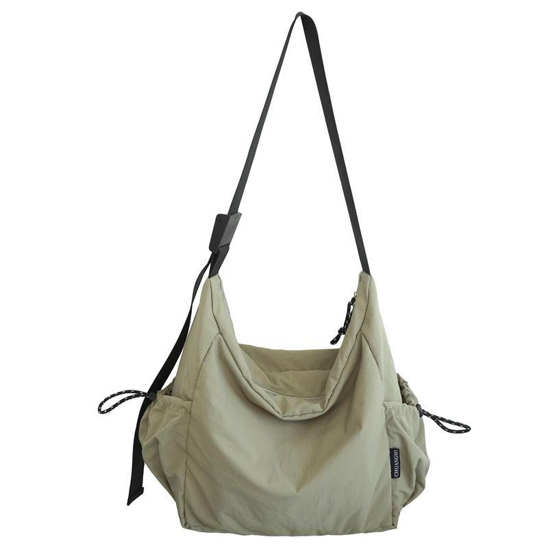 Повседневная нейлоновая сумка через плечо для мужчин и женщин чёрный — фото 23