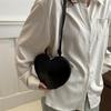 Cute Heart Shaped Crossbody Bag For Women Solid Color Pu Leather Shoulder Bag Able Personality Crossbody Bag