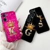 For Motorola Moto G05 Case Moto E15 Cover Fashion Initial Letters Black Silicone Soft Cover For MotoG05 G 05 MotoE15 E 15 Bumper