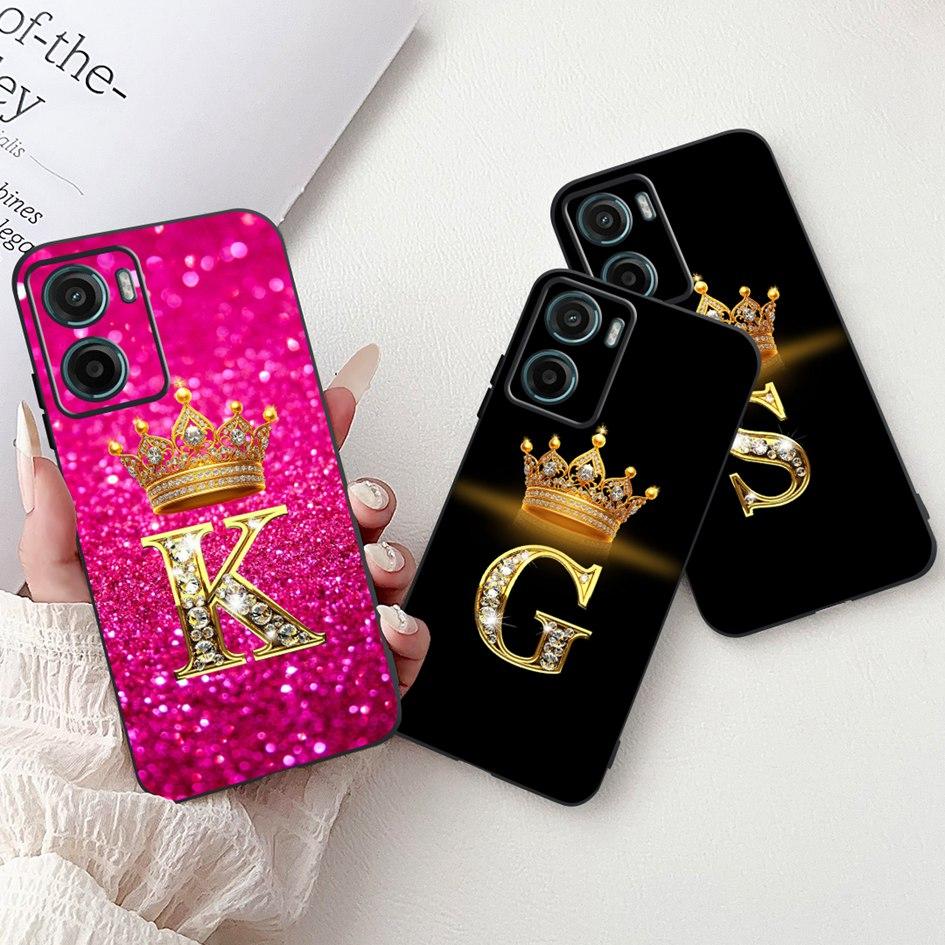For Motorola Moto G05 Case Moto E15 Cover Fashion Initial Letters Black Silicone Soft Cover For MotoG05 G 05 MotoE15 E 15 Bumper