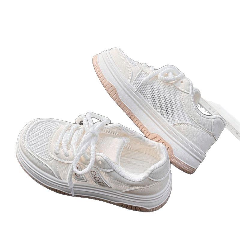 Milk Huhu thick-soled little white shoes women's thin summer mesh breathable niche casual shoes female students board shoes women