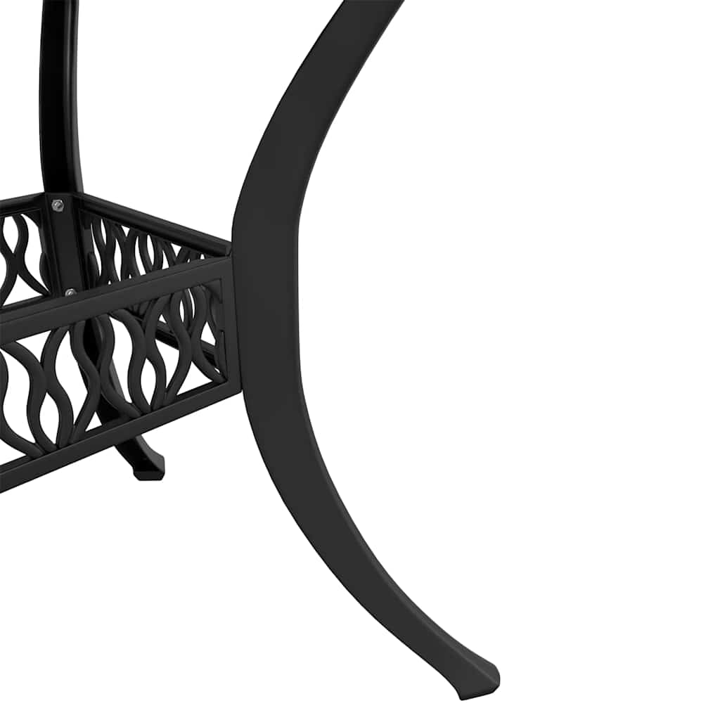 3 Piece Bistro Set Black Cast Aluminum