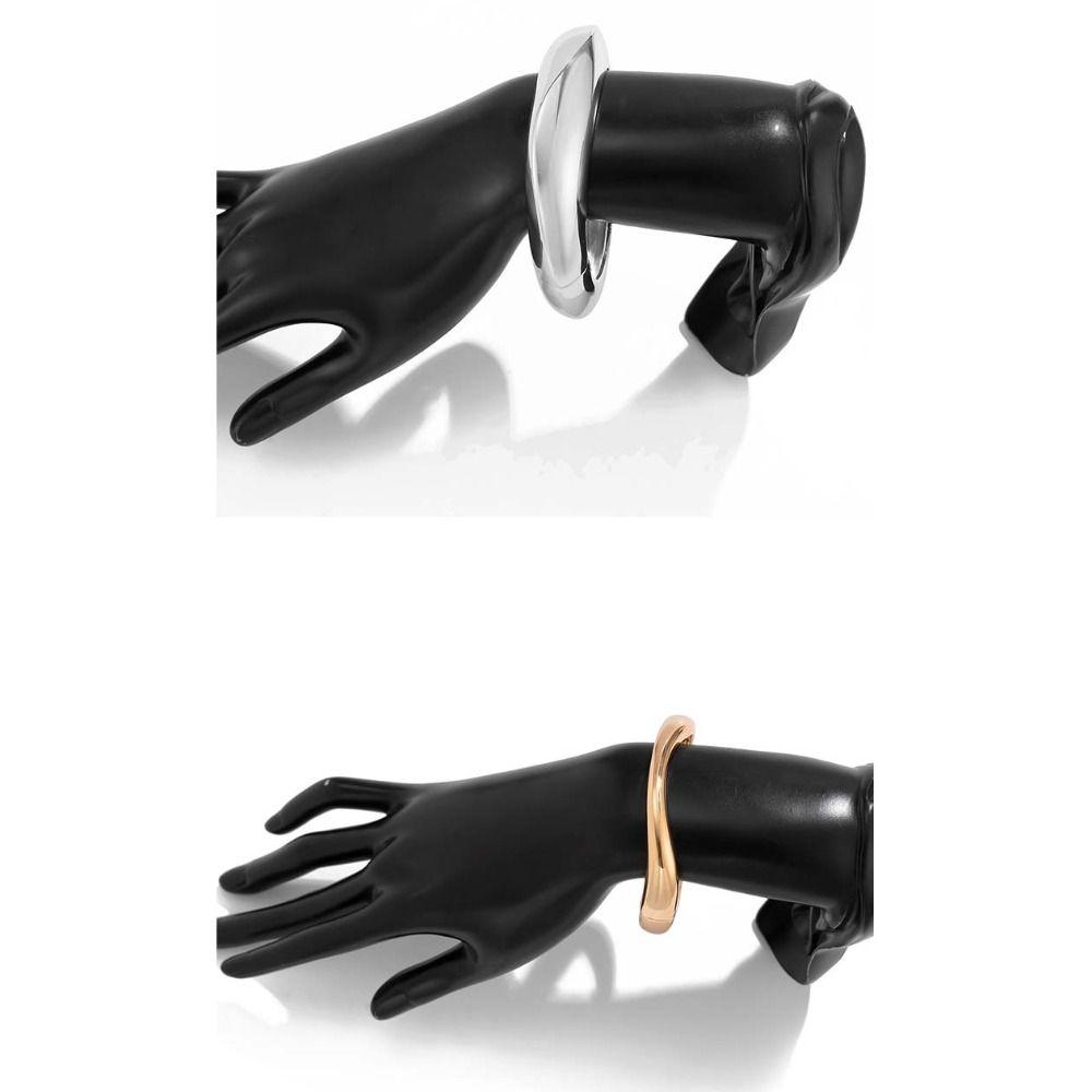 Vintage Punk Women Bracelet 3 Styles Geometric Spring Bangles Metal Cuff Bangles  Bracelet Charm